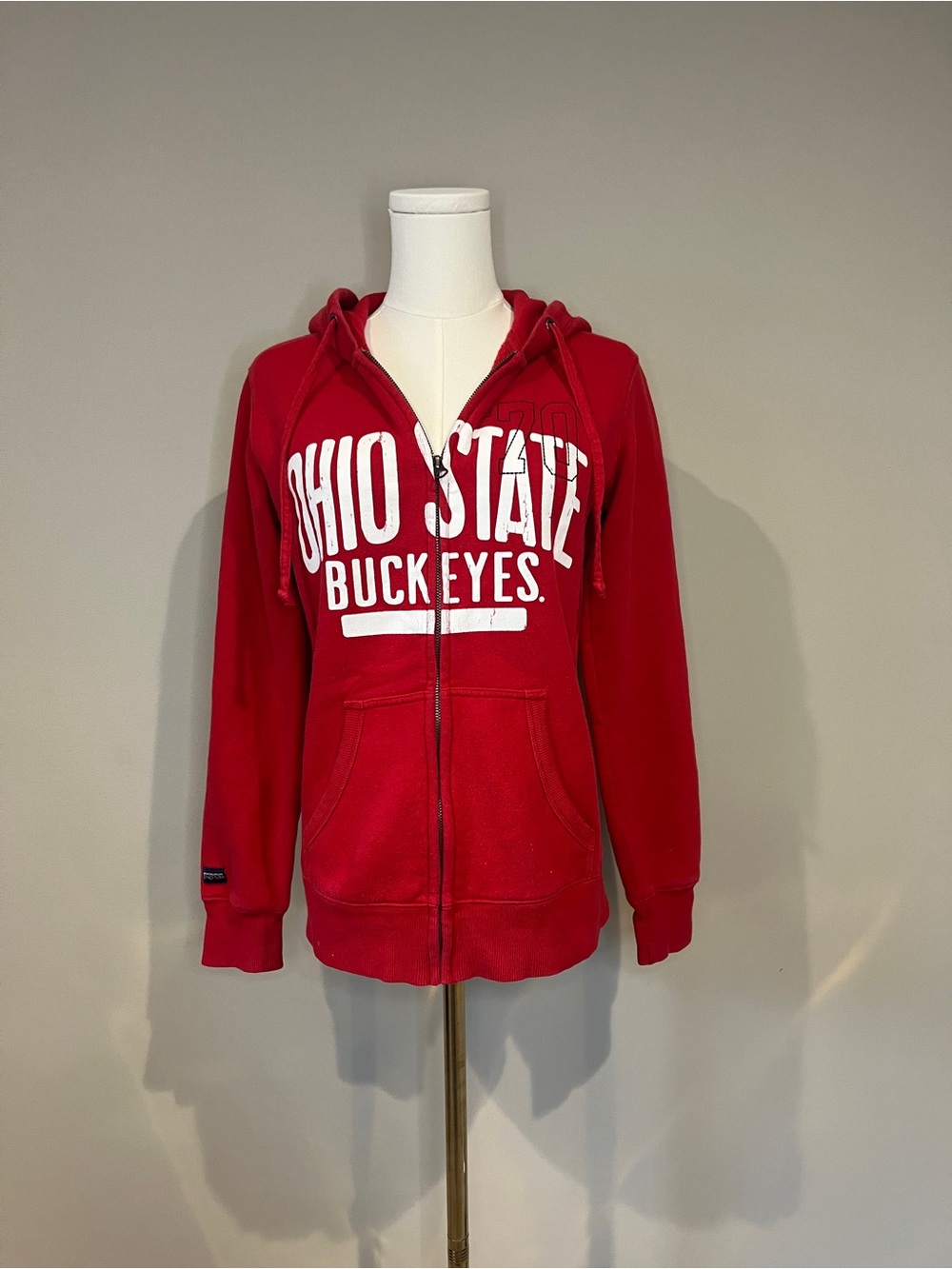 Jansport Red Full-Zip Hoodie with White Lettering